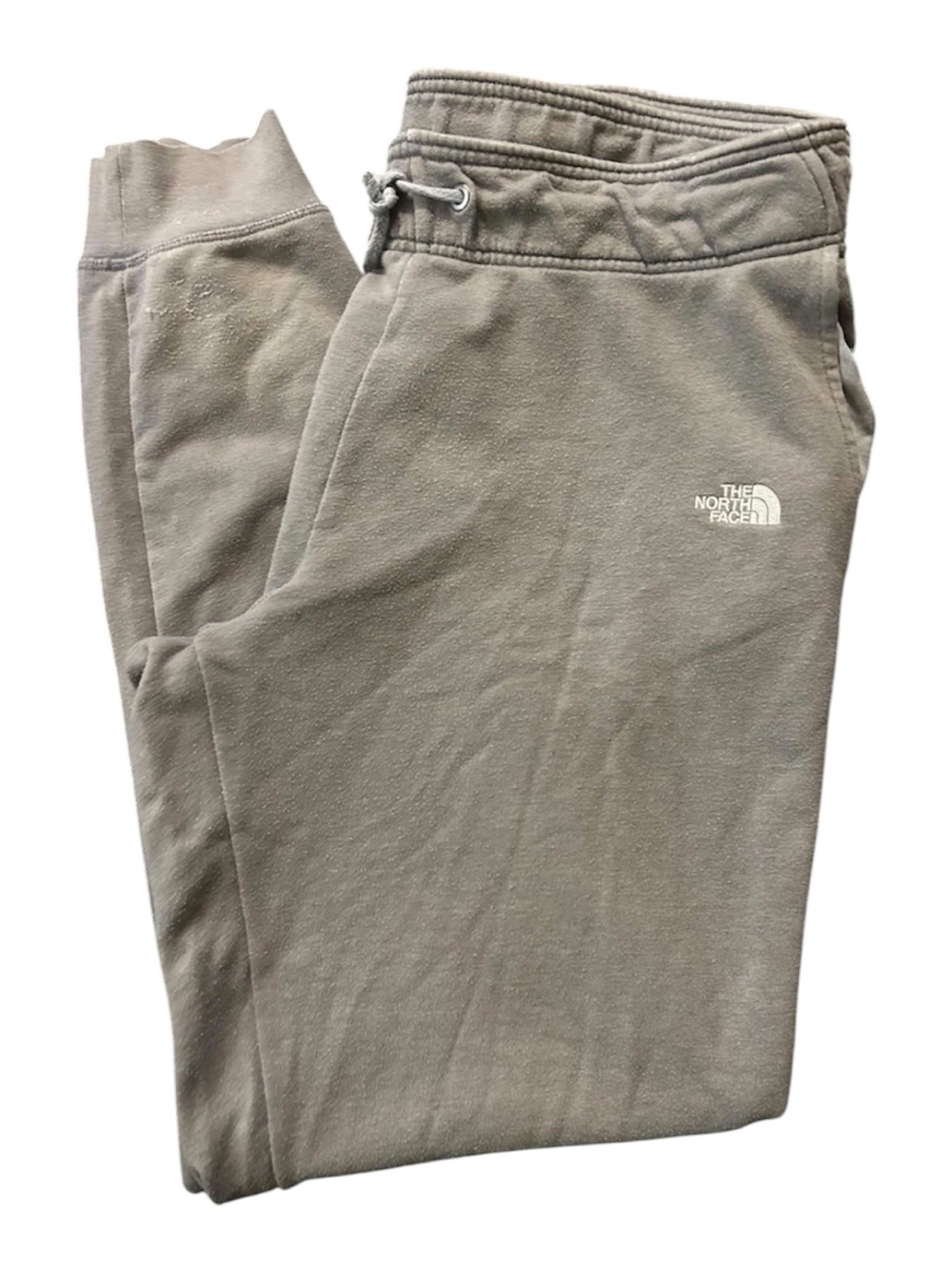 The North Face Taupe Fleece Joggers with White Logo